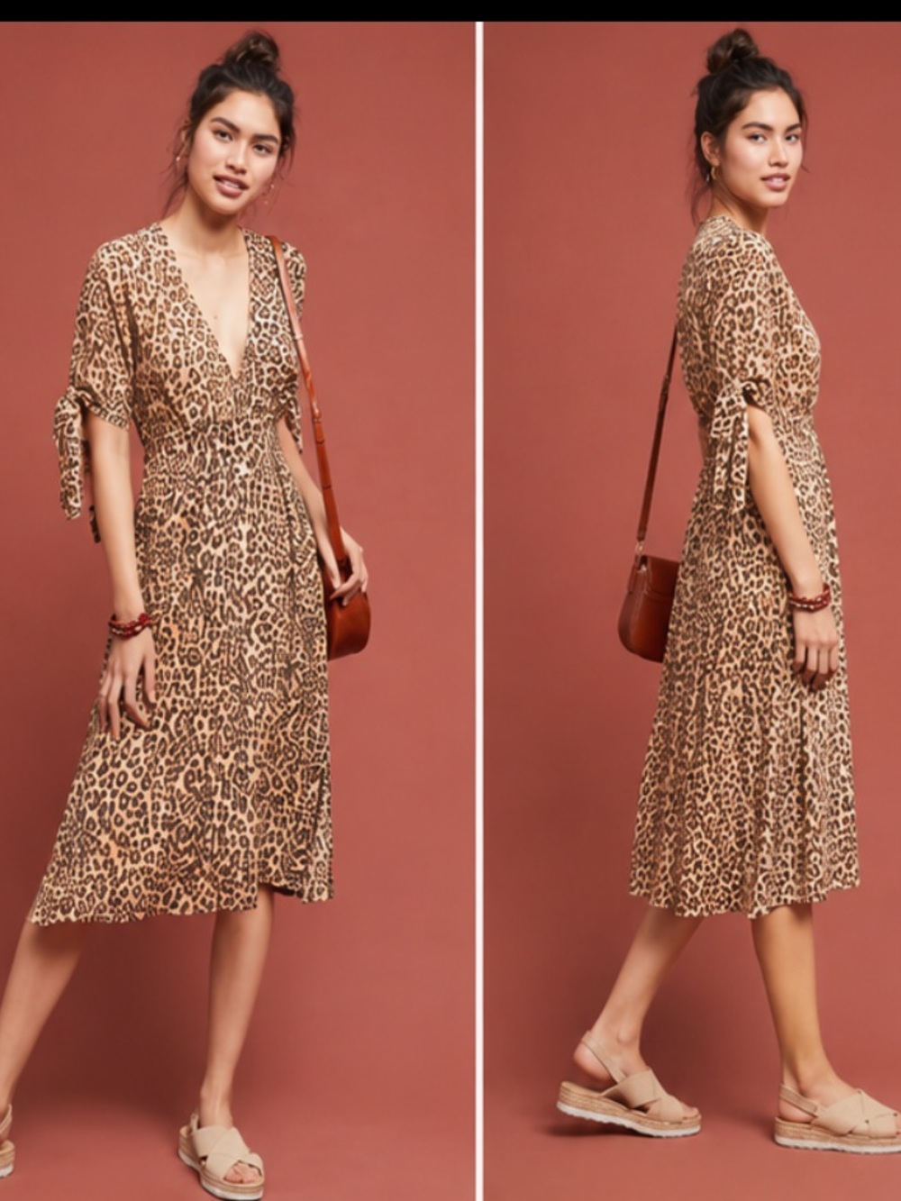 Anthropologie Faithfull the Brand Leopard Midi Dress
